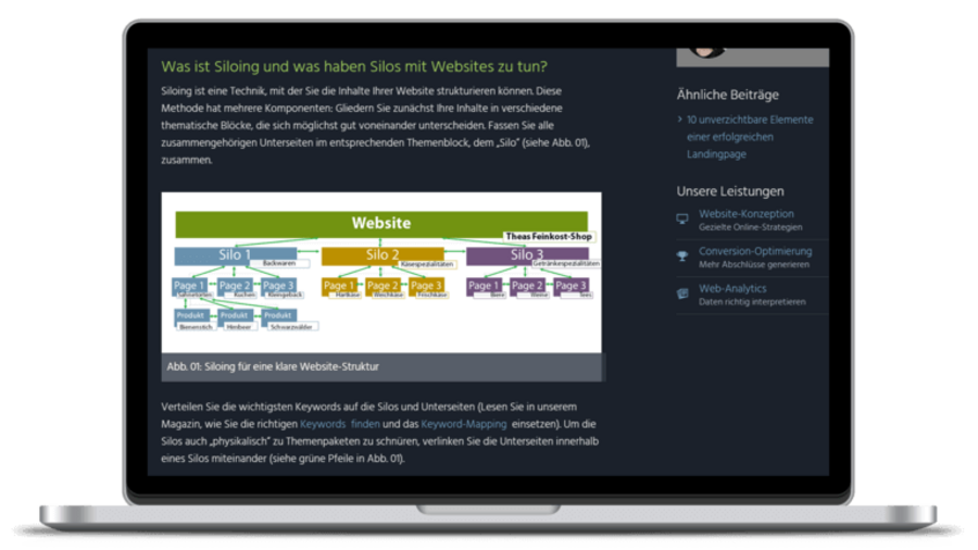 Screenshot mindshape Beitrag zu Siloing