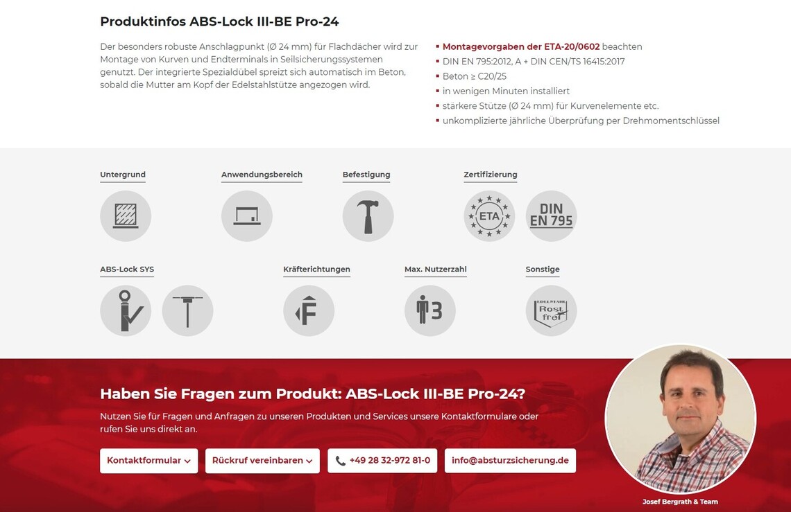 Anschauliche Produktinformationen von ABS Produkten