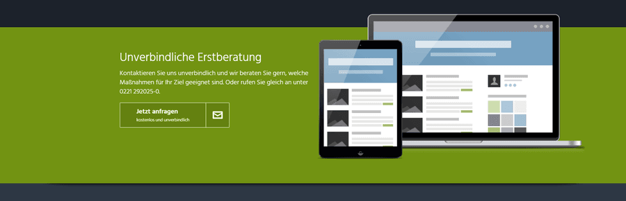 Screenshot eines Call-To-Action auf mindshape.de