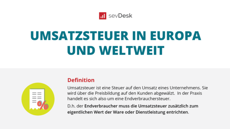 Infografik Umsatzsteuer in Europa und weltweit