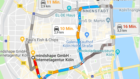 mindshape bei Google Maps Embed Advanced API