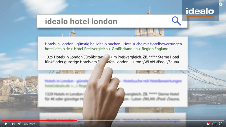 Gutes Beispiel wie SEO auch den Kanal TV für positive Nutzersignale nutzen kann.