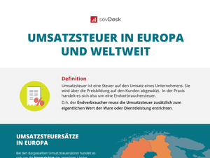 Infografik Umsatzsteuer in Europa und weltweit