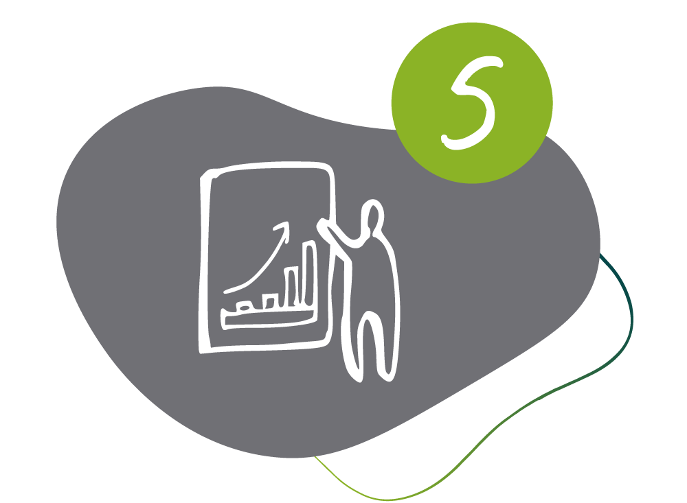 Icon Workflow-Schritt 5: Reporting