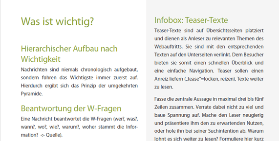 Erklärung von Textformen im E-Book