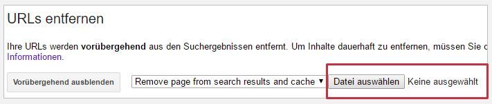 SEO Beratung-Tipp: URLs im Bulk ausblenden